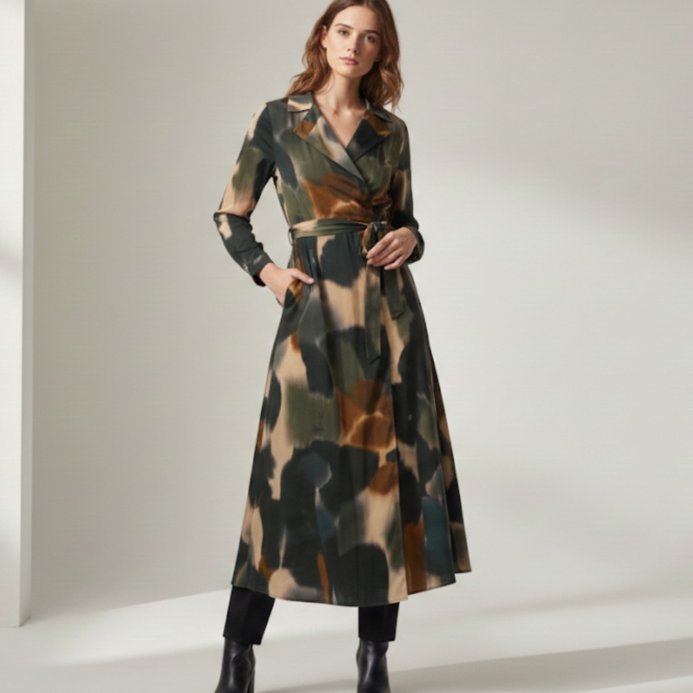 Soeur Salamanca Abstract Midi Polin Dress Size 36